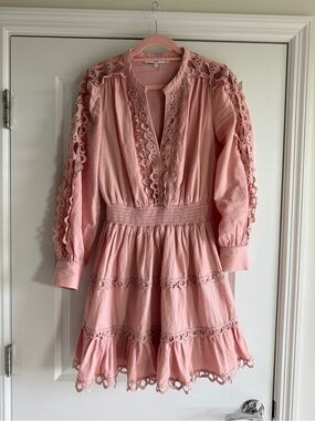 Endless Rose Blush Pink Eyelet Tiered Dress